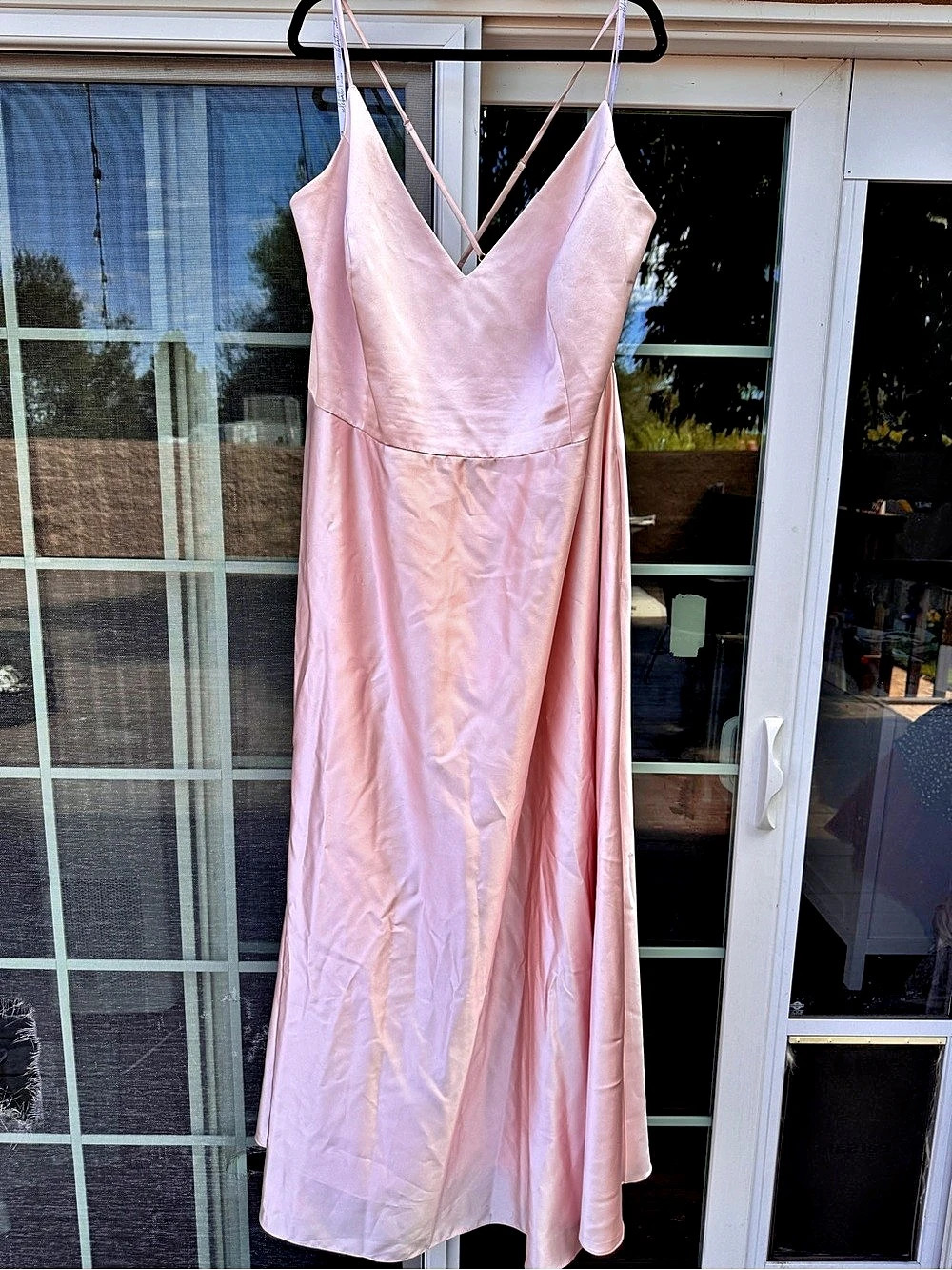 Maxi Slip Dress in Pink Size 26